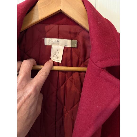 J Crew Longline Wool Coat Brick Red S - Picture 5 of 6